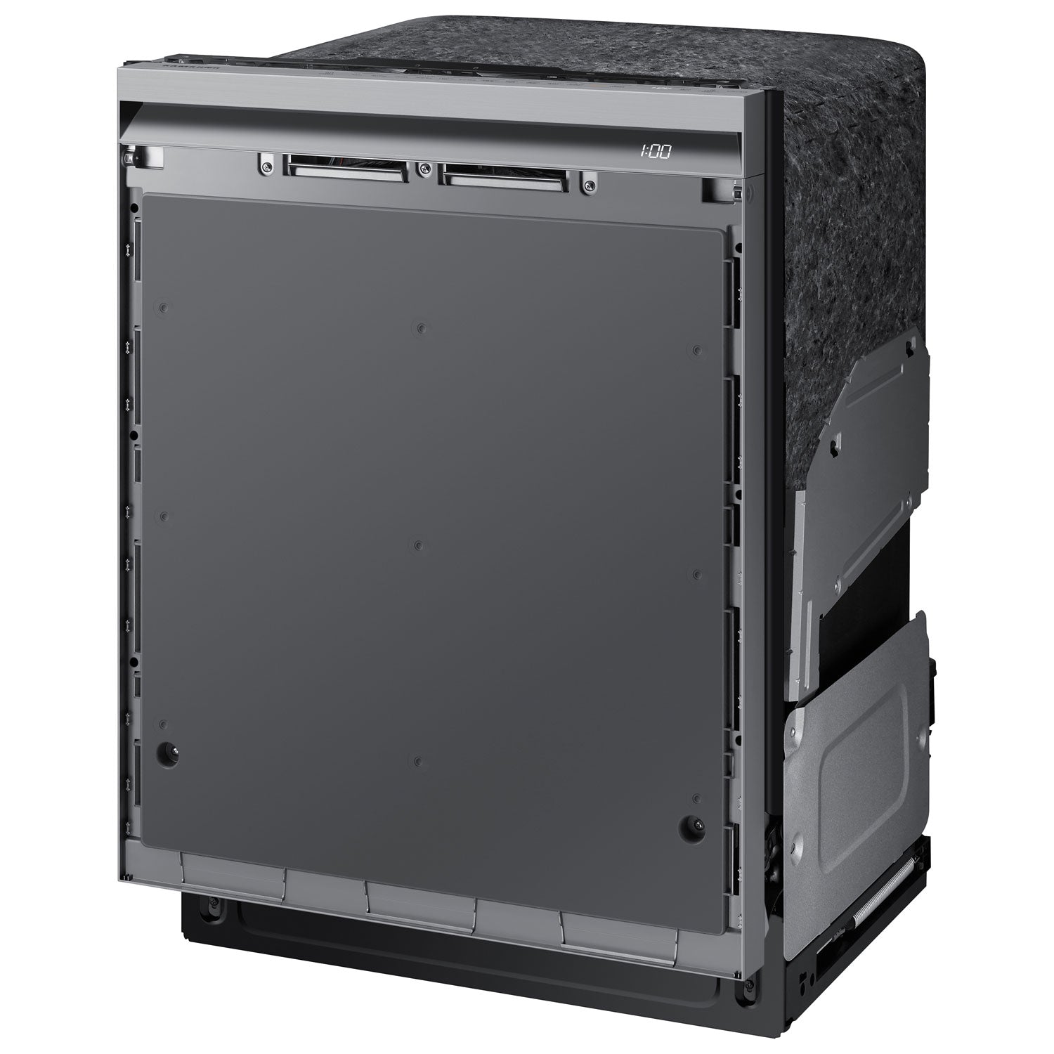 DW80B7070AP/AC - Lave-vaisselle à commandes sur le dessus, 3e panier, StormWash+ et porte à ouverture automatique de 24 po 42 dB de Samsung - Energy Star () - Prêt pour panneau