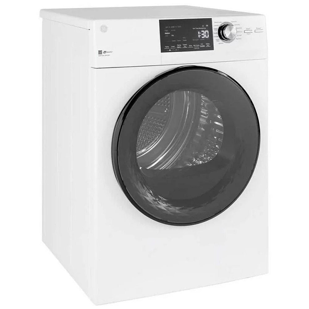 GFD14JSINWW - Sèche‐linge électrique ventilé GE 4,1 pi³ avec tambour en acier inoxydable – Blanc