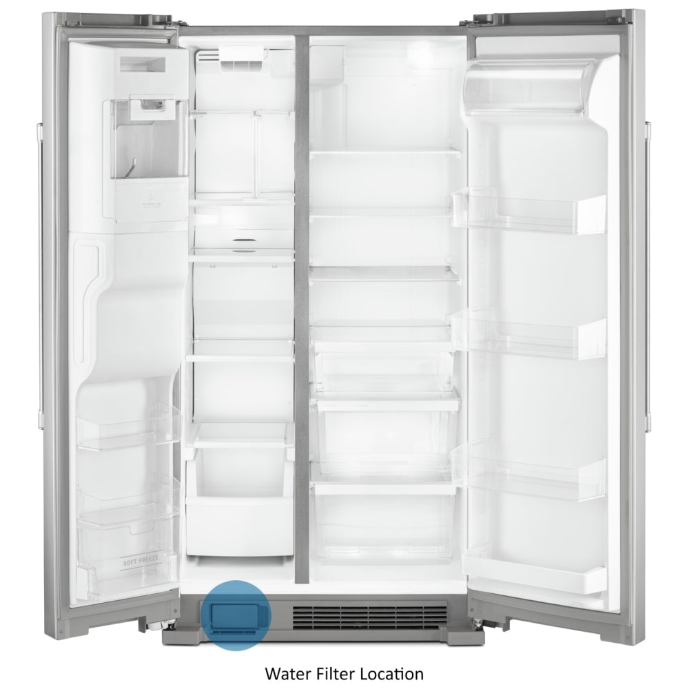MSS25C4MGZ - Réfrigérateur côte à côte Maytag 24,5 pi³ - Finition Acier inoxydable résistant aux empreintes