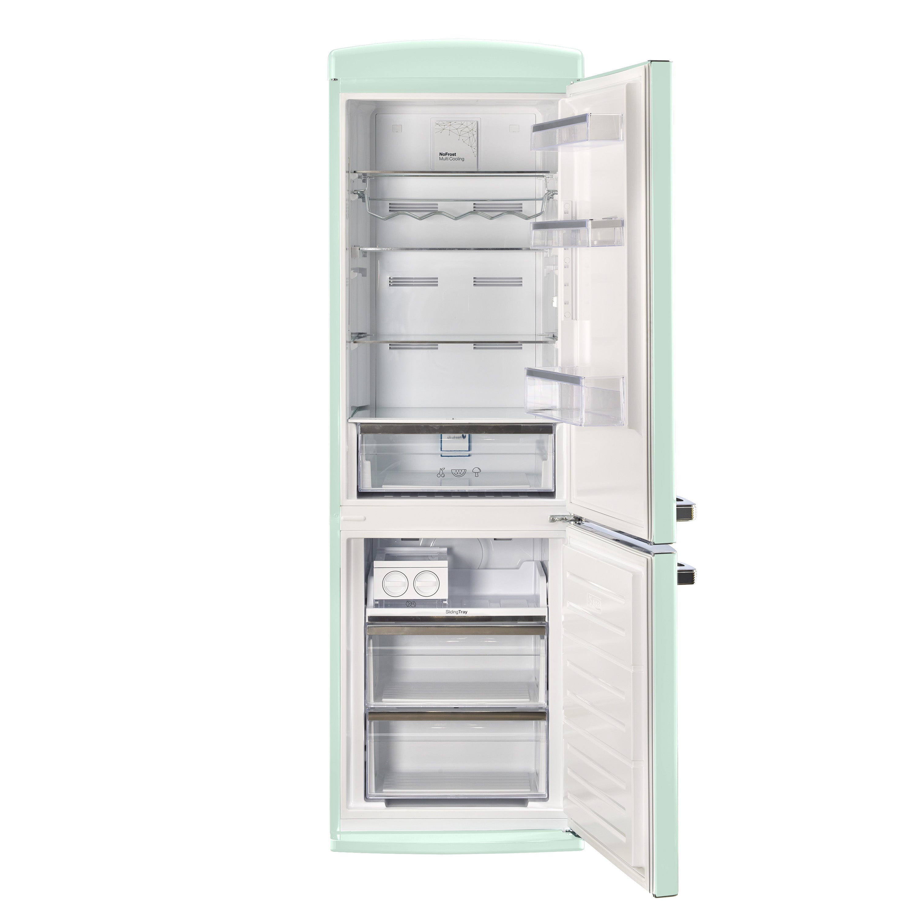 UGP-340L LG AC - Réfrigérateur à congélateur inférieur Classic Retro 12 pi³ – Vert menthe d’été