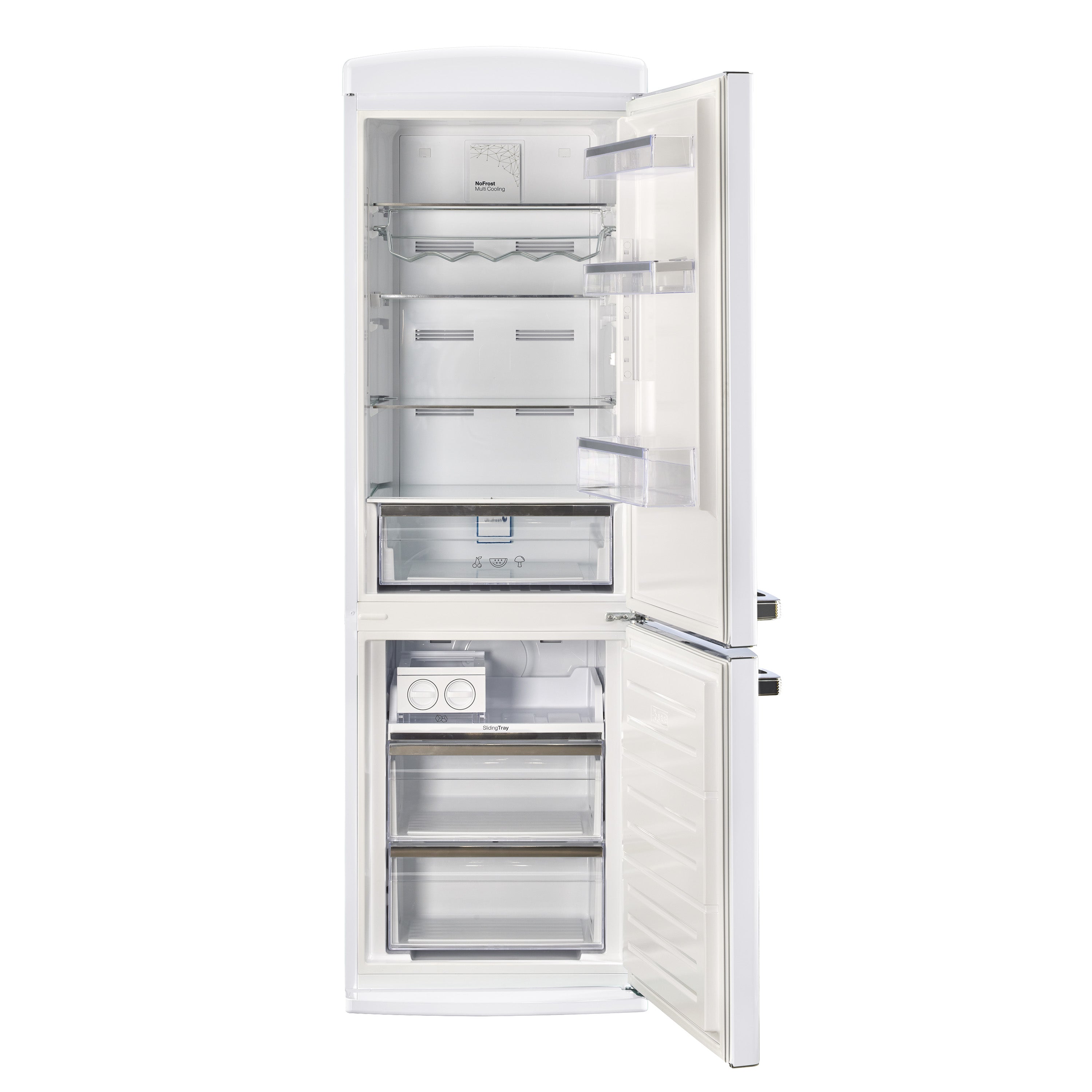 UGP-340L W AC - Réfrigérateur Classic Retro 12 pi³ à congélateur inférieur en Blanc chamallow