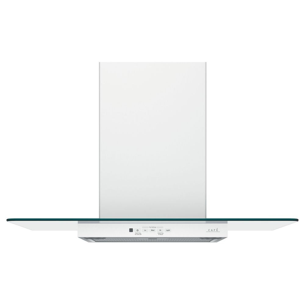 30 in. Hotte de cuisine murale avec lumière en blanc mat, résistante aux empreintes digitales