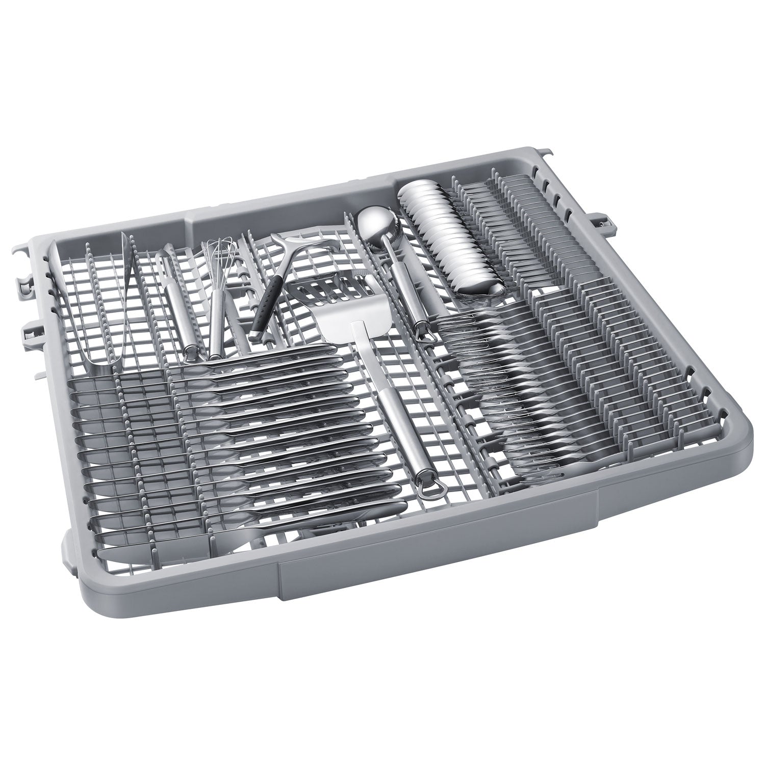 DW80B7070AP/AC - Lave-vaisselle à commandes sur le dessus, 3e panier, StormWash+ et porte à ouverture automatique de 24 po 42 dB de Samsung - Energy Star () - Prêt pour panneau
