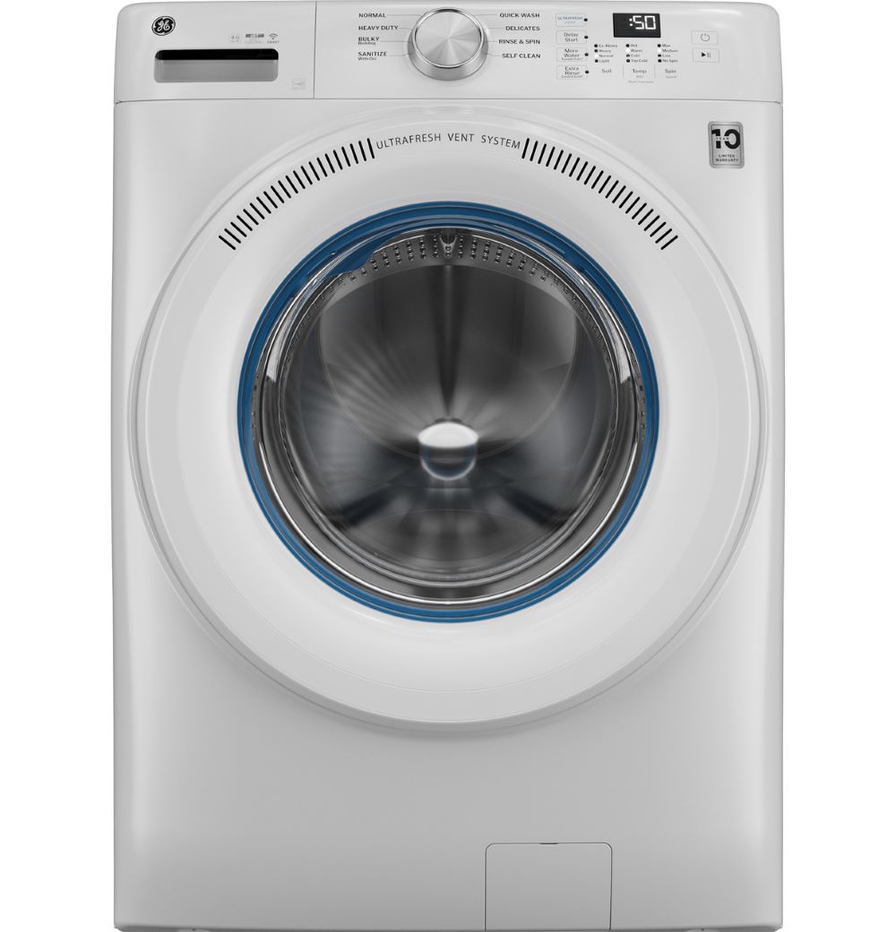 GFW350SSYWW – Laveuse à chargement frontal GE 5,3 pi³ blanc