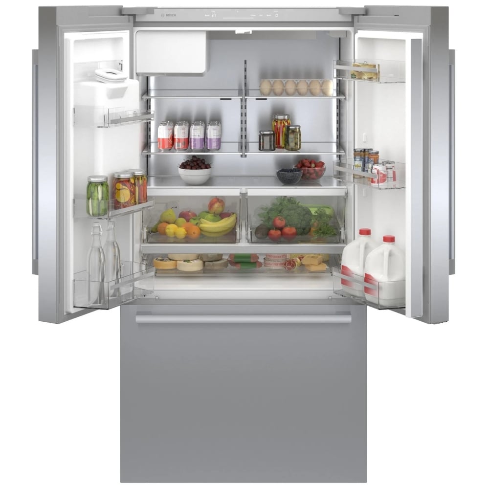 B36FD50SNS - Réfrigérateur Bosch série 500 à portes françaises avec congélateur bas 