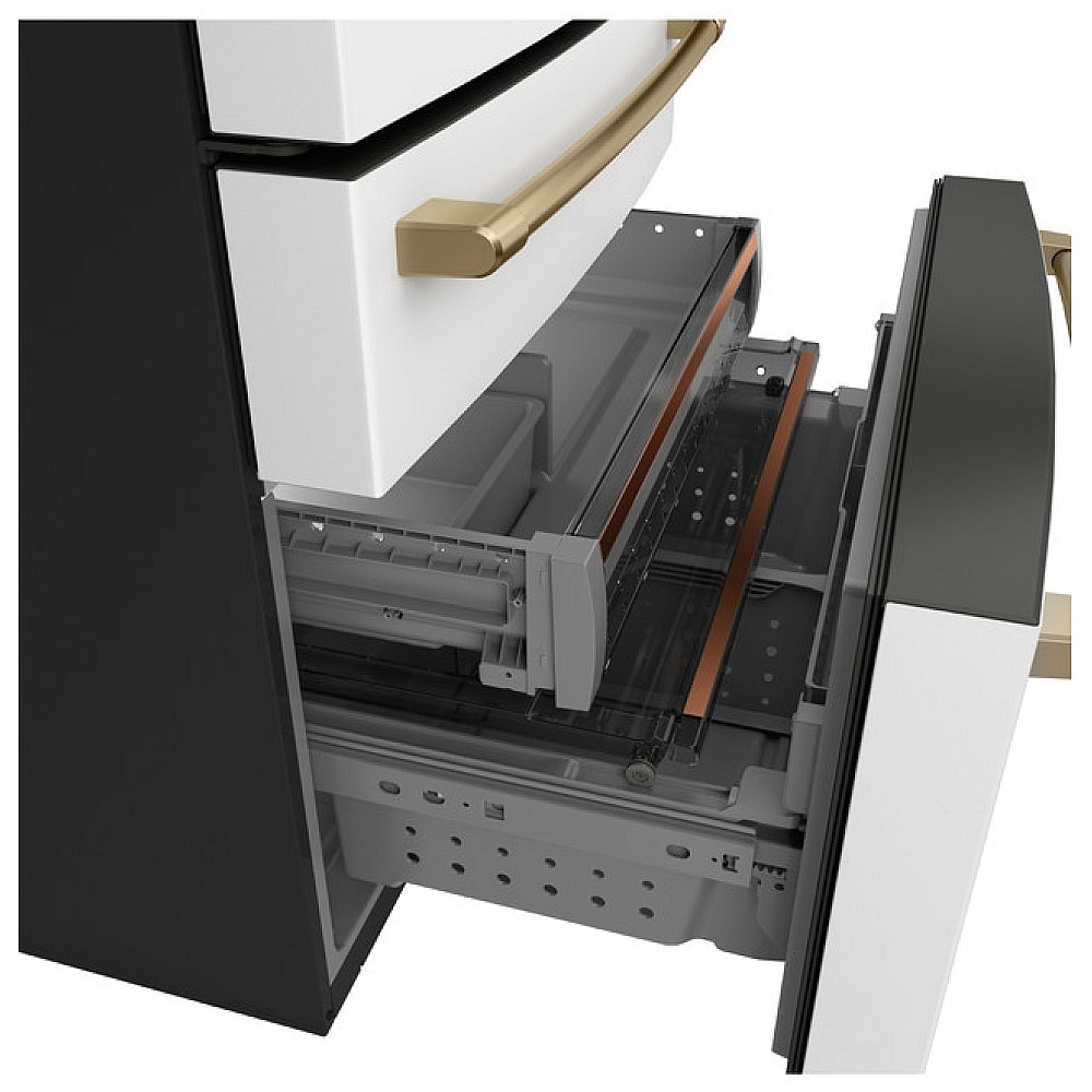 CJE23DP4WW2 - Réfrigérateur intelligent encastré 4 portes à profondeur de comptoir CAFÉ de 23,2 pi³ avec pichet AutoFill à double distribution