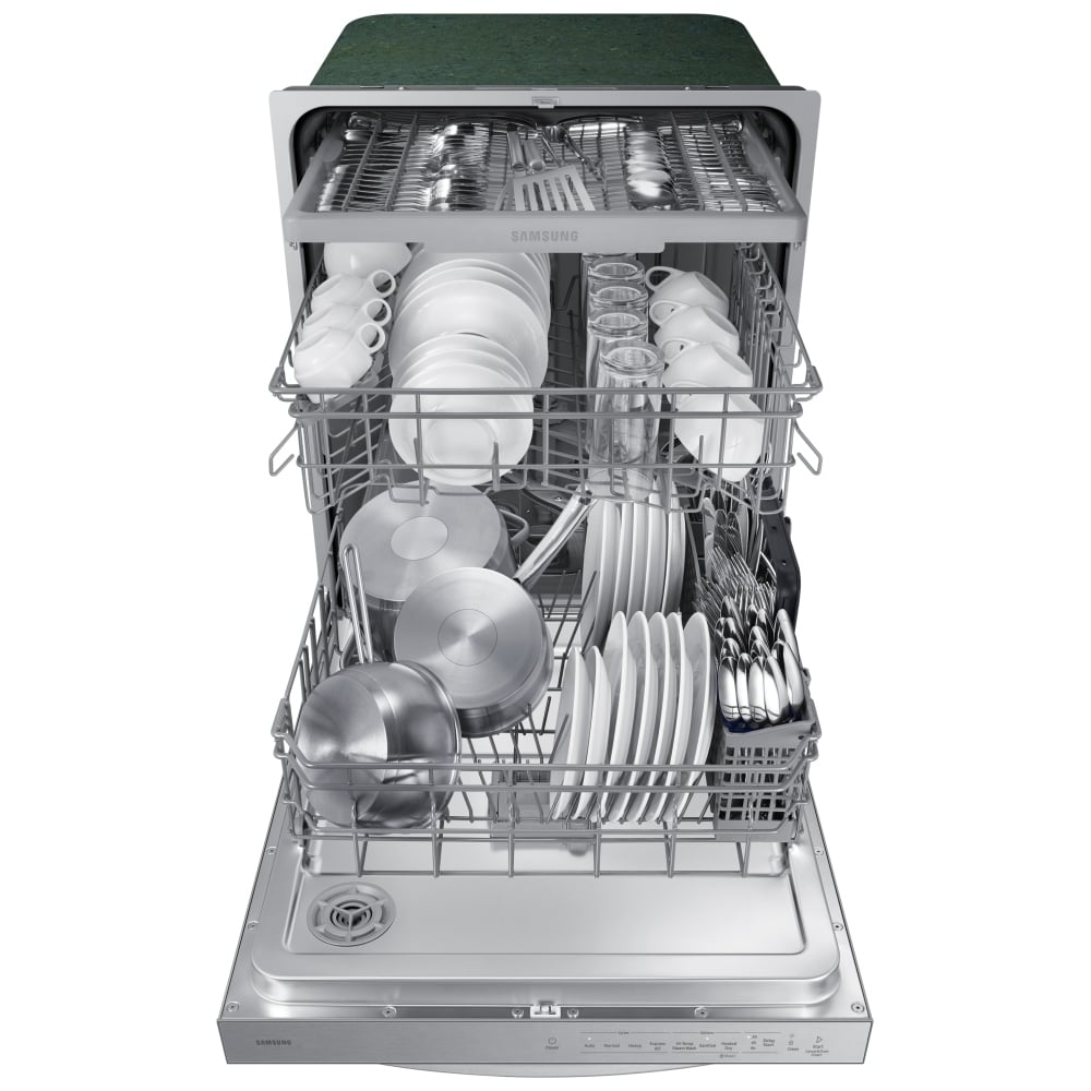 DW80CG4051SRAA - Lave‑vaisselle encastré Samsung 24 " avec 3e panier et finition inox résistant aux empreintes