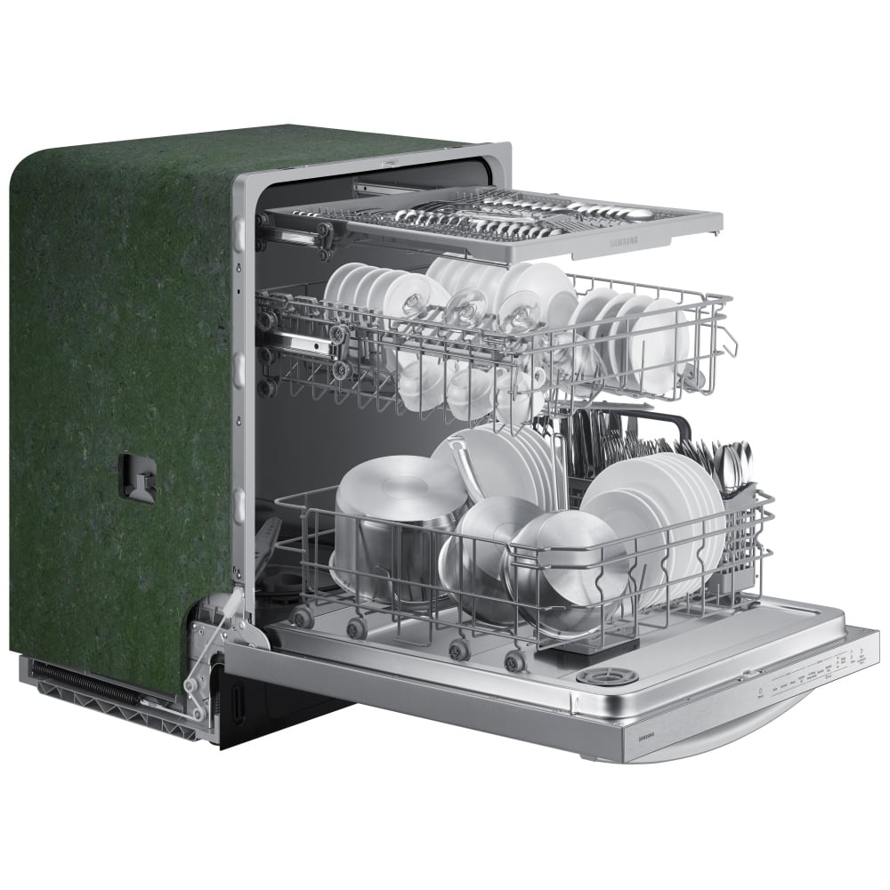 DW80CG4051SRAA - Lave‑vaisselle encastré Samsung 24 " avec 3e panier et finition inox résistant aux empreintes