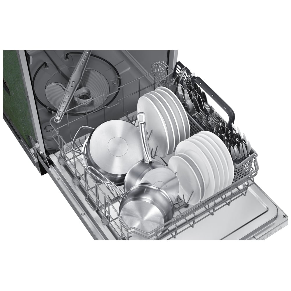 DW80CG4051SRAA - Lave‑vaisselle encastré Samsung 24 " avec 3e panier et finition inox résistant aux empreintes