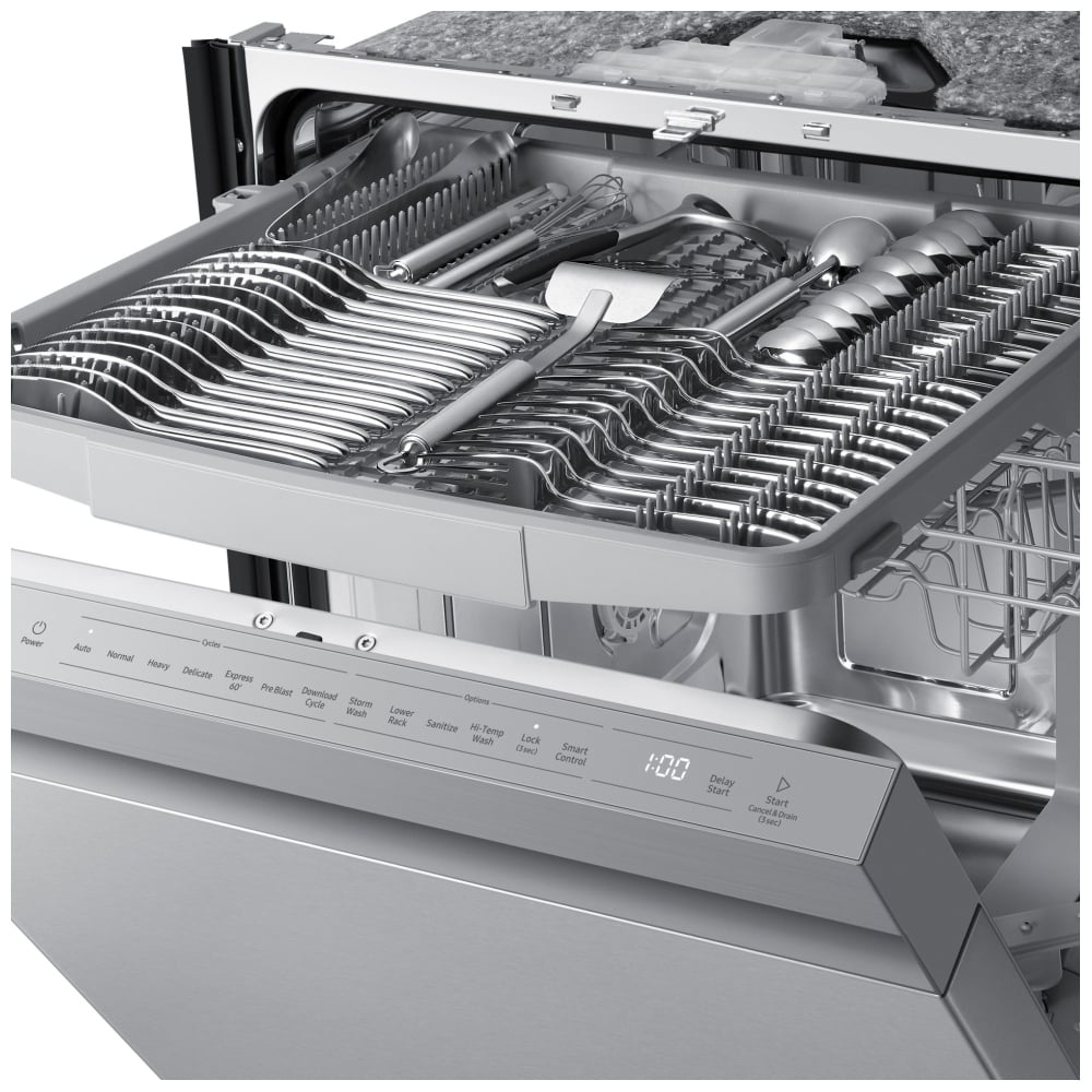 DW80CG5450SRAA - Lave‑vaisselle intelligent Bespoke 46 dBA avec StormWash™ et porte AutoRelease™