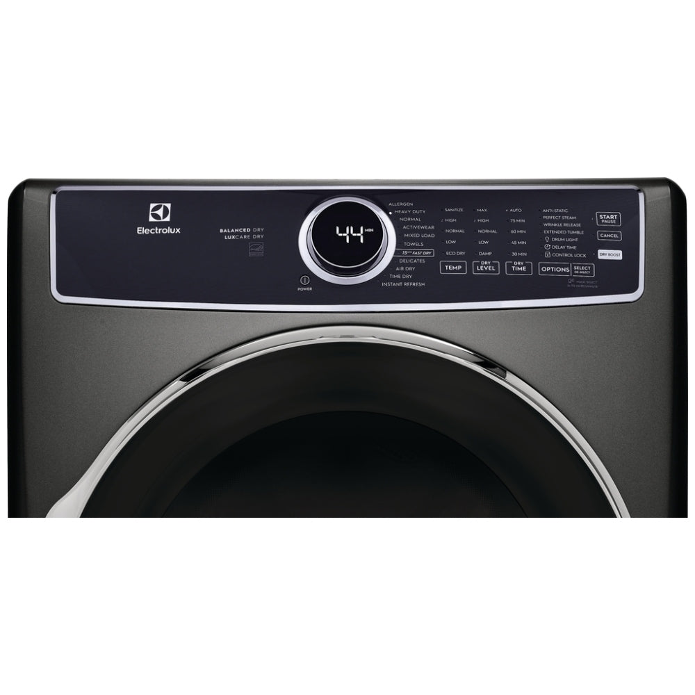 ELFE763CAT - Sèche‑linge électrique à chargement frontal Perfect Steam™ 8,0 pi³ (Titanium)