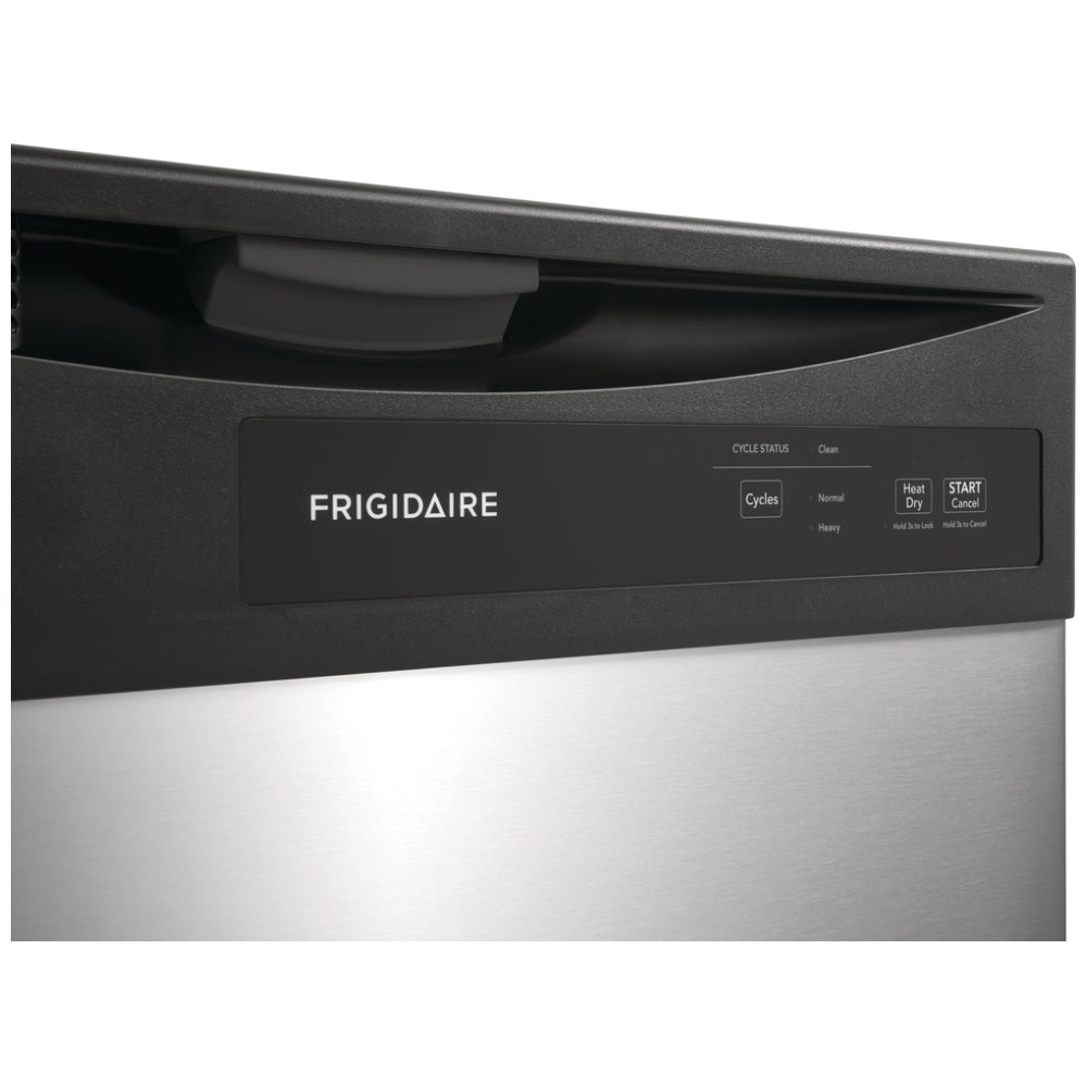 FDPC4221AS - Lave‑vaisselle encastré Frigidaire 24 po, commandes frontales, séchage éco, 62 dBA