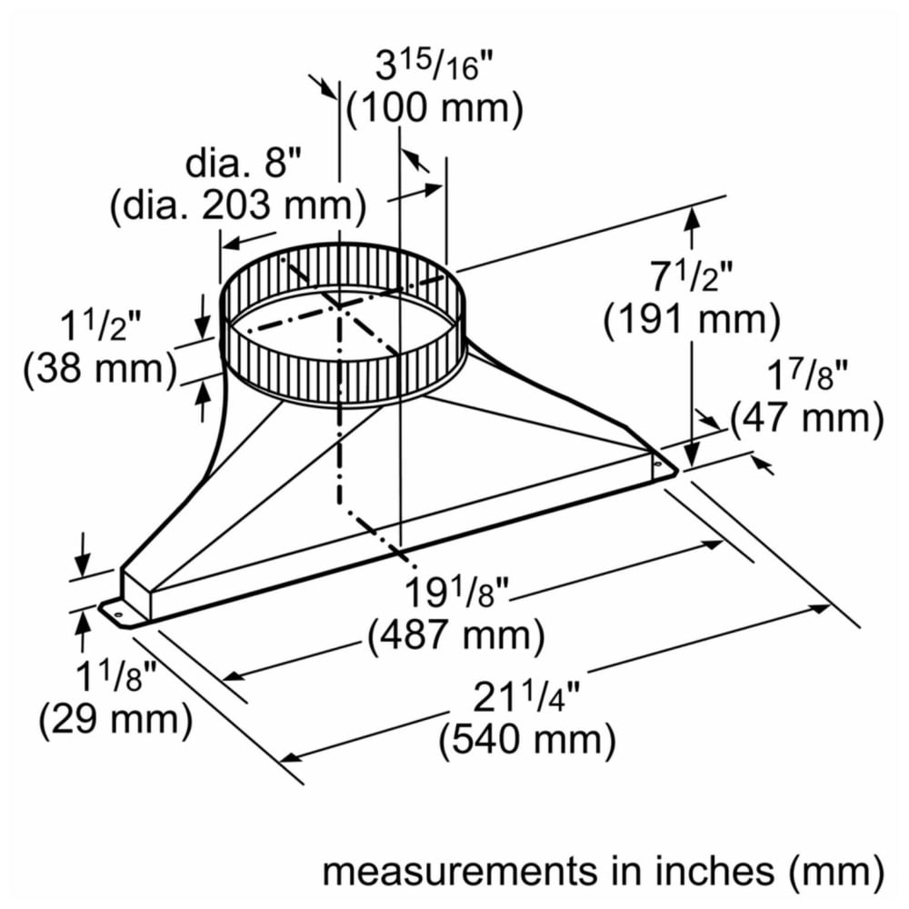 HDDSTRAN8 - Transition latérale/arrière Bosch 8"