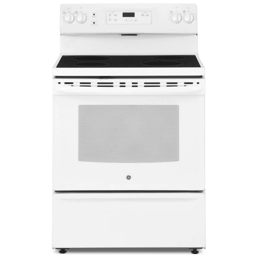 JCBS630DKWW - Cuisinière électrique autoportante GE 30 po 5 pi³ lisse blanche