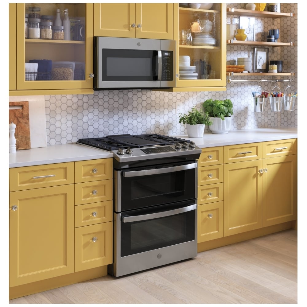 Cuisinière à gaz double four encastrée de 30" GE JCGSS86SPSS