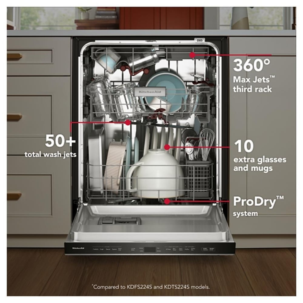 KDTS424SPS - Lave‑vaisselle encastré KitchenAid 360° Max Jets avec ProDry ()