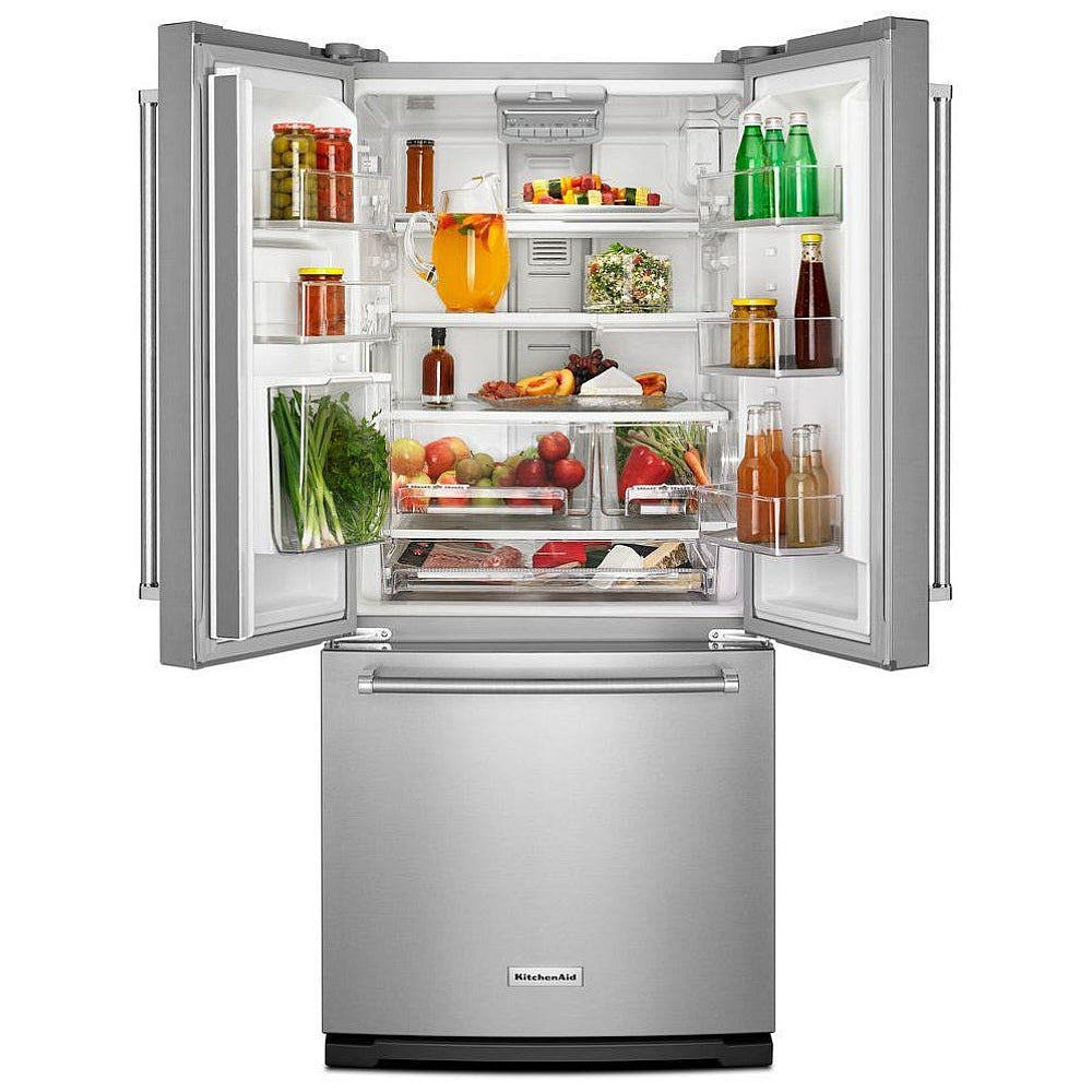 KRFF300ESS - Réfrigérateur à portes françaises 20 pi³ 30 po de large, profondeur standard, distributeur intérieur