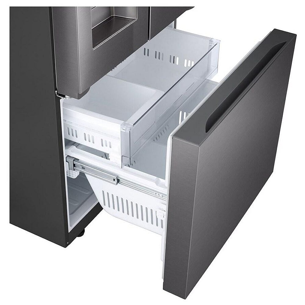 LF25S6330D - Réfrigérateur à portes françaises 25 pi³, profondeur standard, 3 portes, acier inoxydable noir PrintProof™