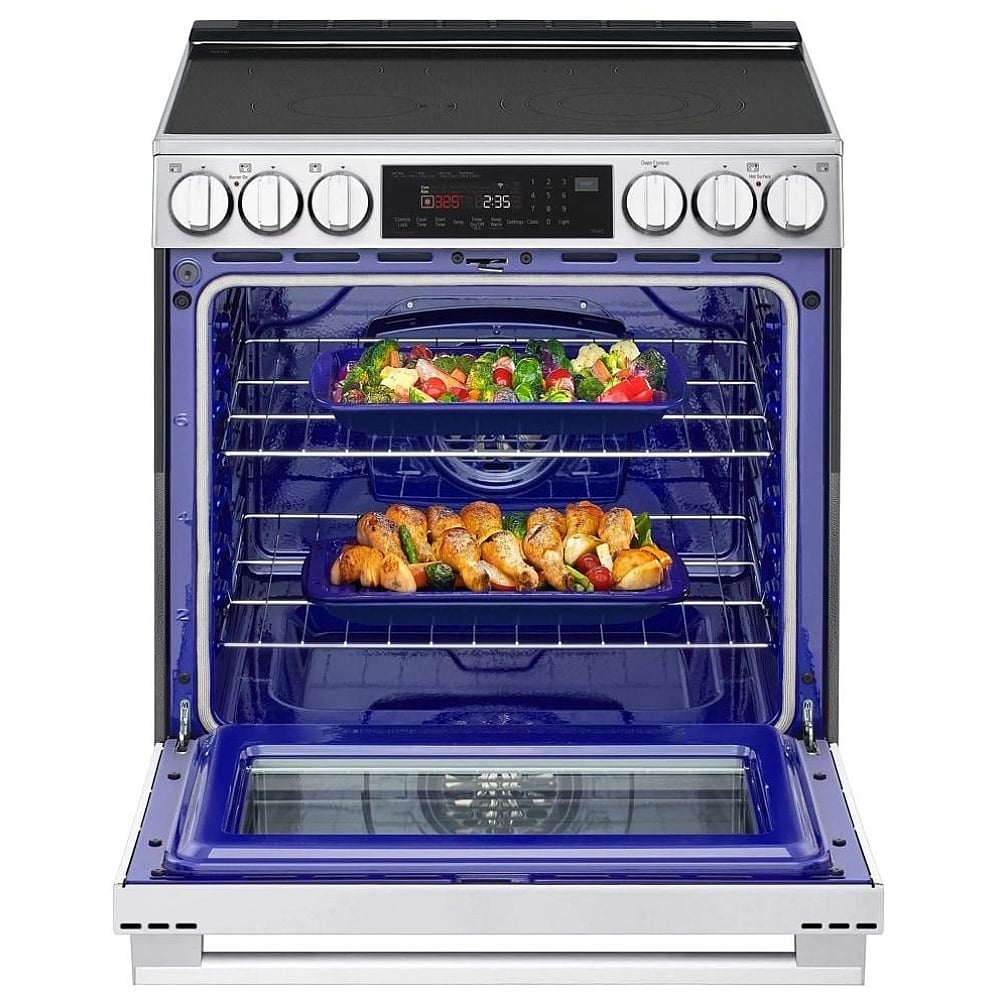 LSEL6335XE - Cuisinière électrique encastrable coulissante intelligente 6,3 pi³ avec InstaView®, ProBake Convection® et Air Fry