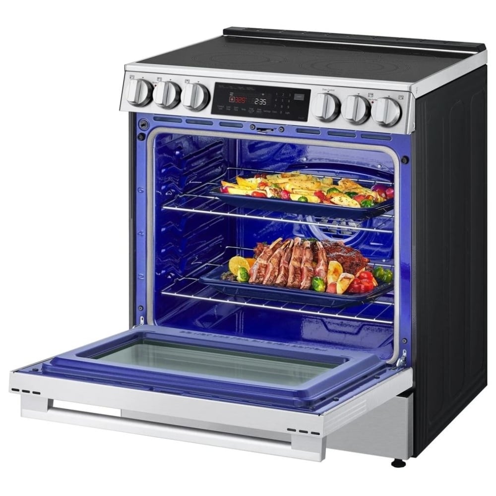 Cuisinière électrique encastrée coulissante intelligente de 6,3 pi³ avec InstaView®, ProBake Convection® et Air Fry