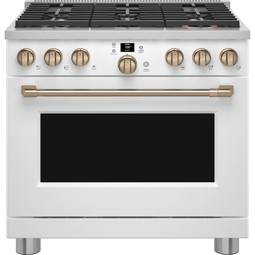 CGY366P4TW2 – Cuisinière à gaz Café 36 po blanc mat