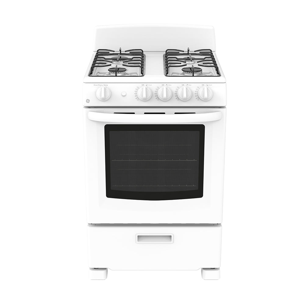 JCGAS300DMWW – Cuisinière à gaz GE 24 po blanc