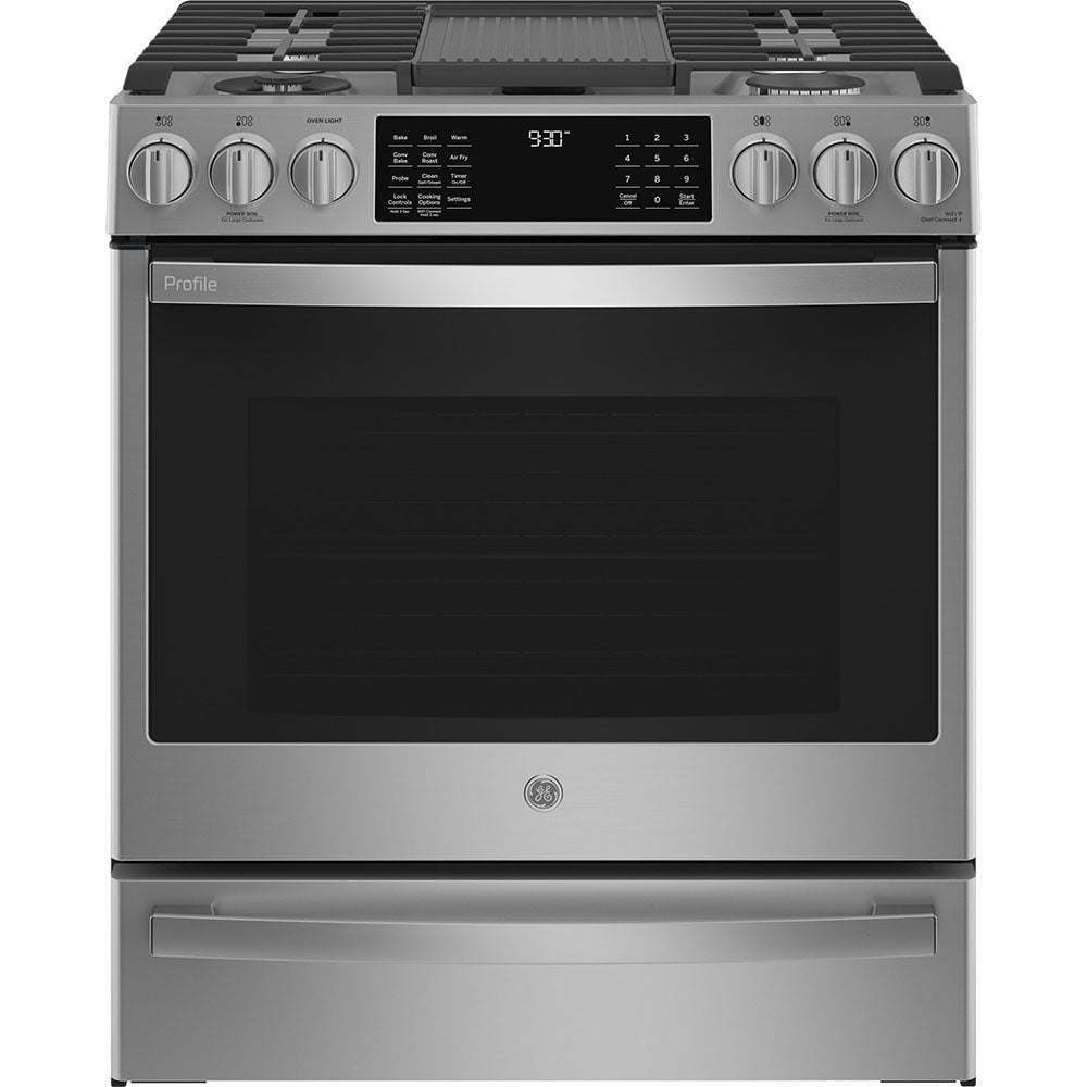 PC2S930YPFS – Cuisinière à gaz GE Profile 30 po inox