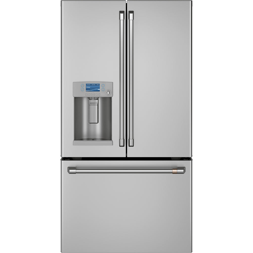 CYE22TP2MS1 – Réfrigérateur à portes françaises Café 22,2 pi³ inox