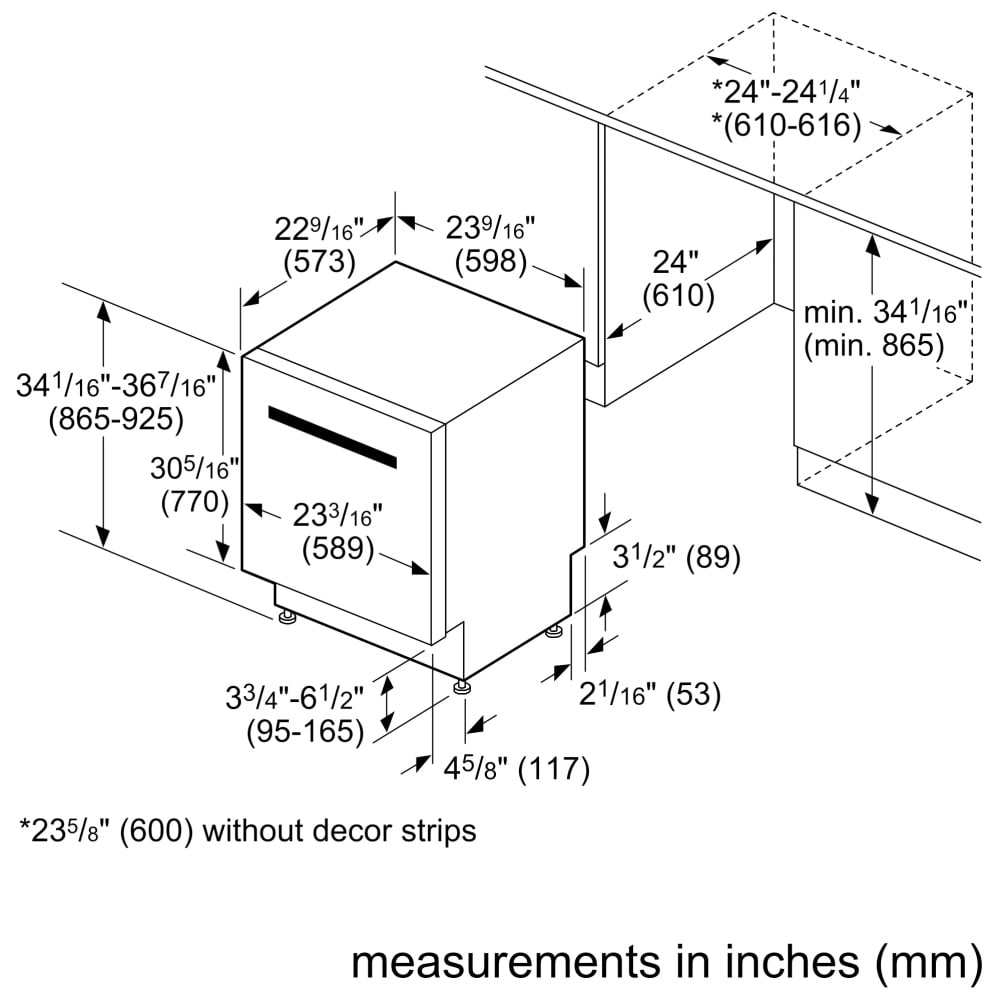 SHE53B75UC - Lave‑vaisselle encastré Bosch série 300