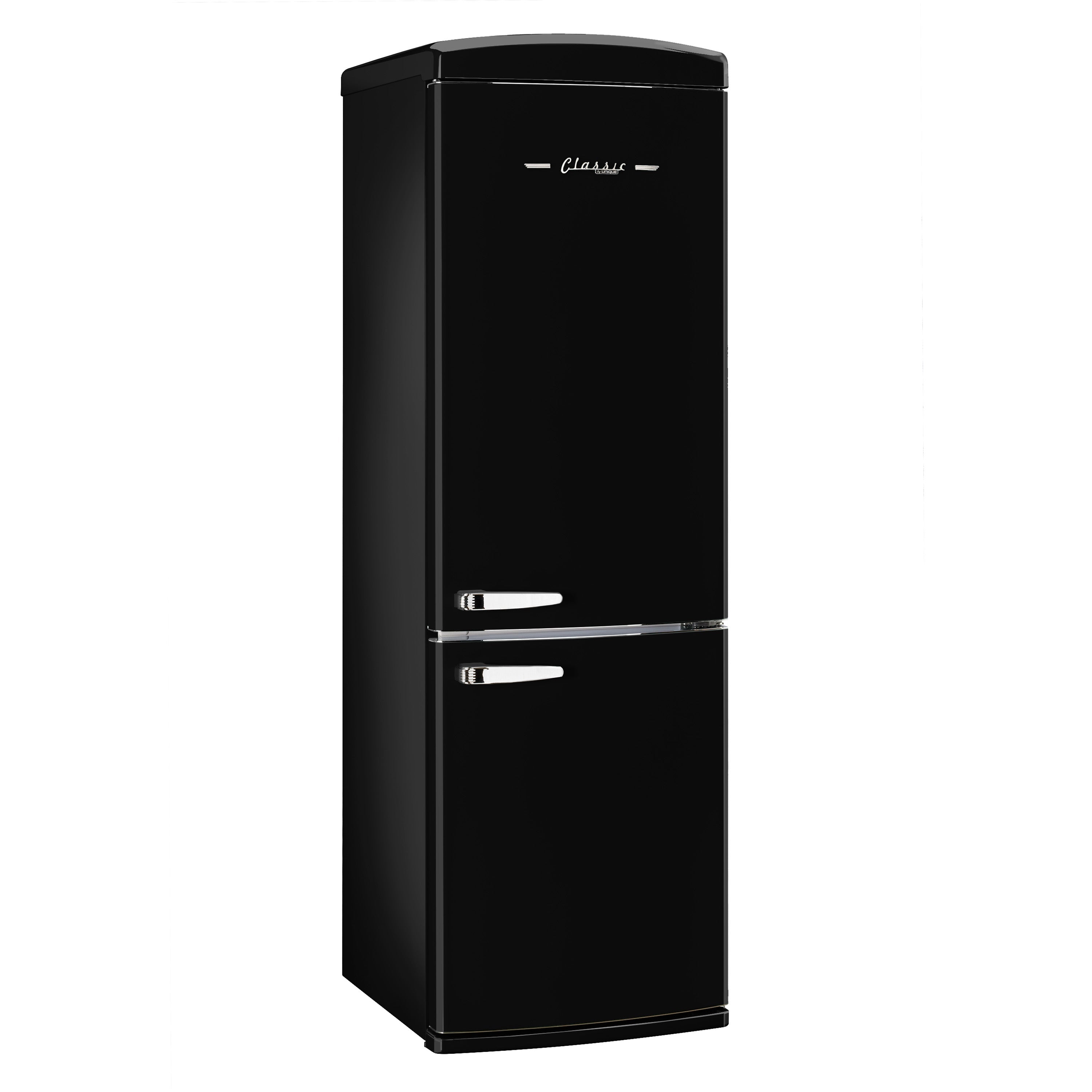 UGP-340L B AC - Réfrigérateur Classic Retro 12 pi3 à congélateur inférieur en Noir Minuit