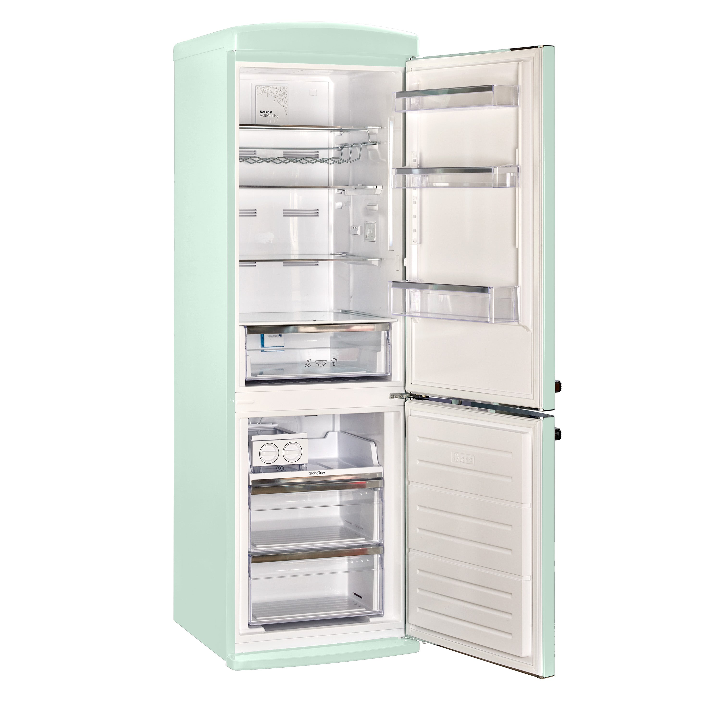 UGP-340L LG AC - Réfrigérateur à congélateur inférieur Classic Retro 12 pi³ – Vert menthe d’été