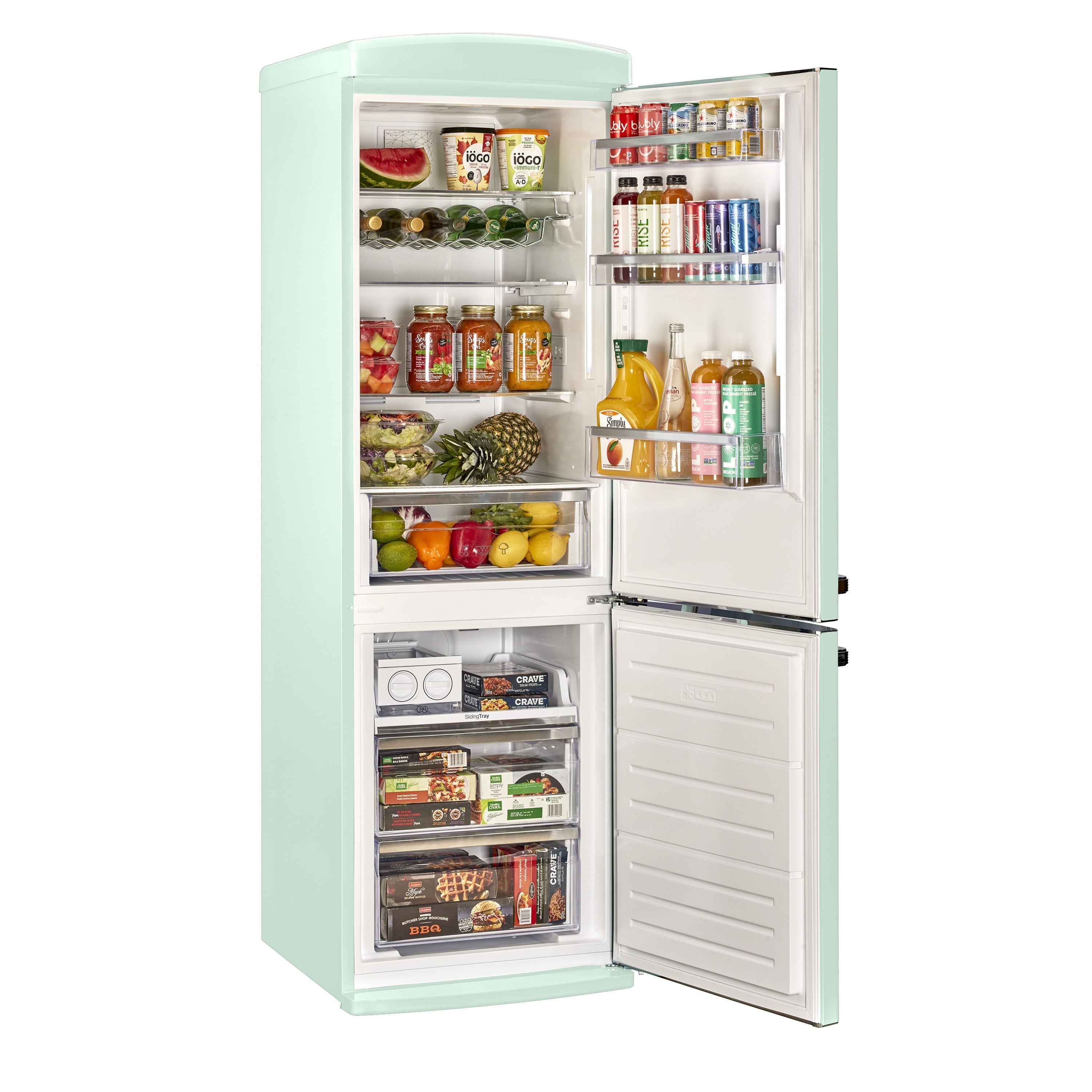 UGP-340L LG AC - Réfrigérateur à congélateur inférieur Classic Retro 12 pi³ – Vert menthe d’été