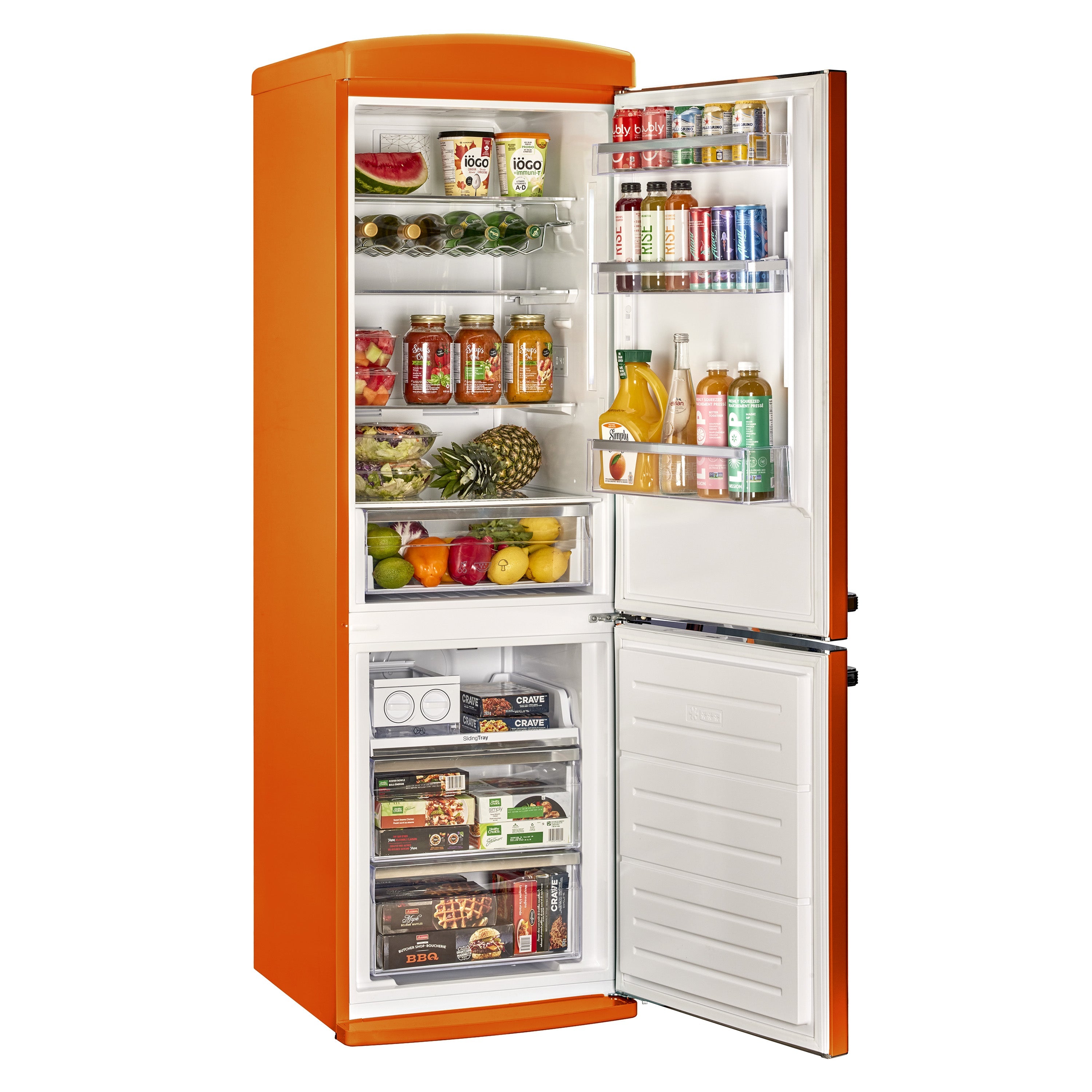 UGP-340L O AC - Réfrigérateur rétro Classic Retro 12 pi³ congélateur inférieur couleur Orange Crèmesicle