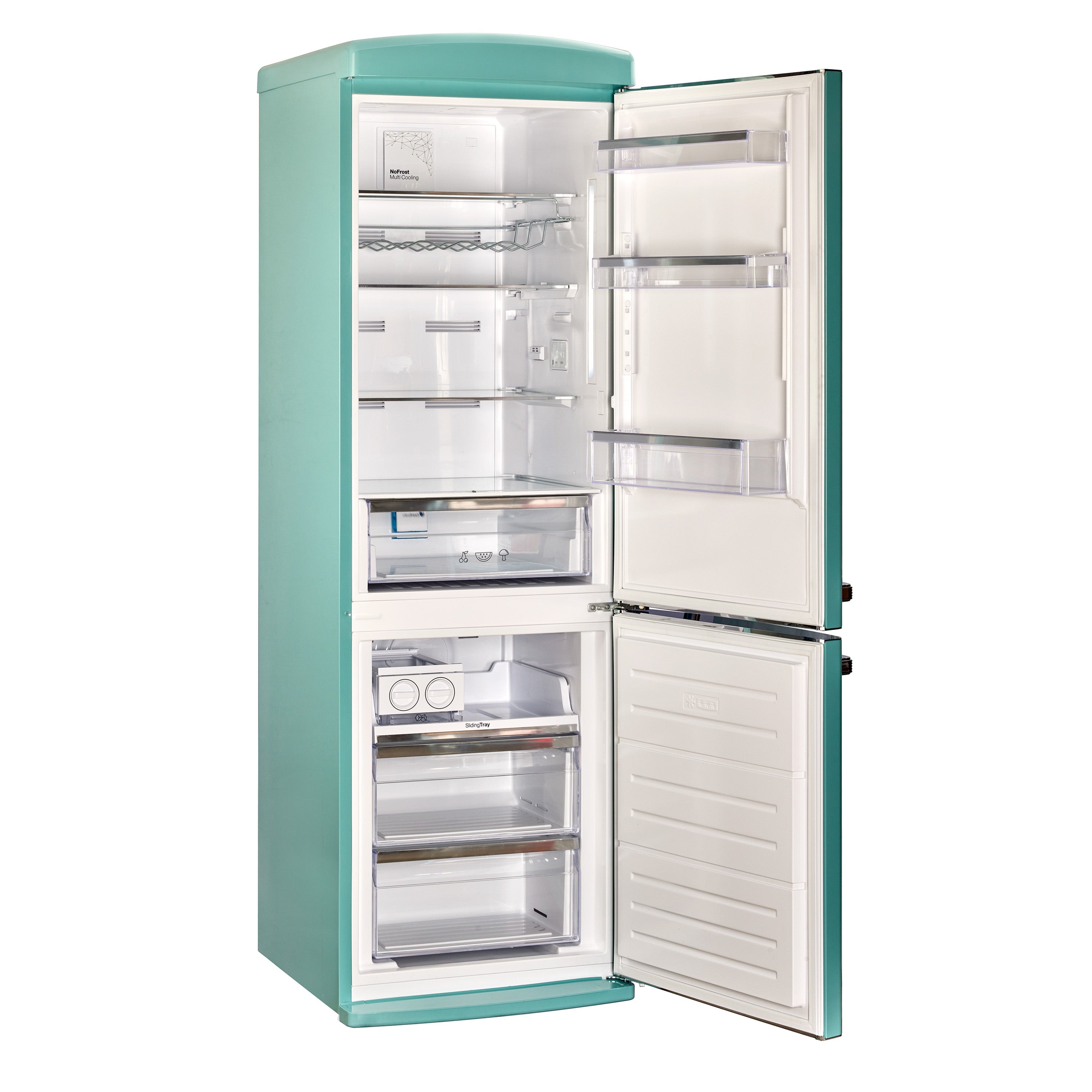 UGP-340L T AC - Réfrigérateur à congélateur inférieur Classic Retro 12 pi³ en Turquoise brume océan
