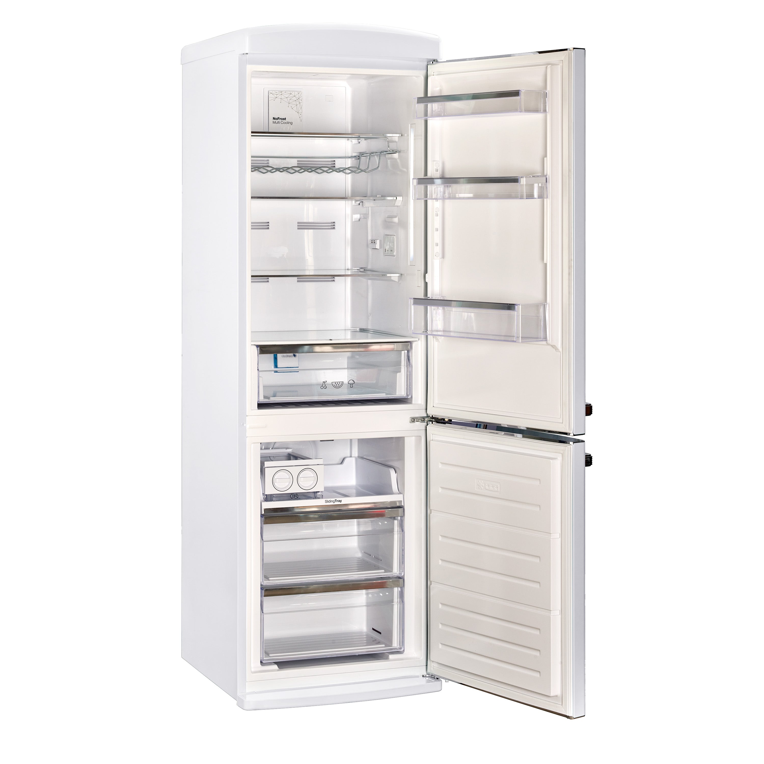 UGP-340L W AC - Réfrigérateur Classic Retro 12 pi³ à congélateur inférieur en Blanc chamallow