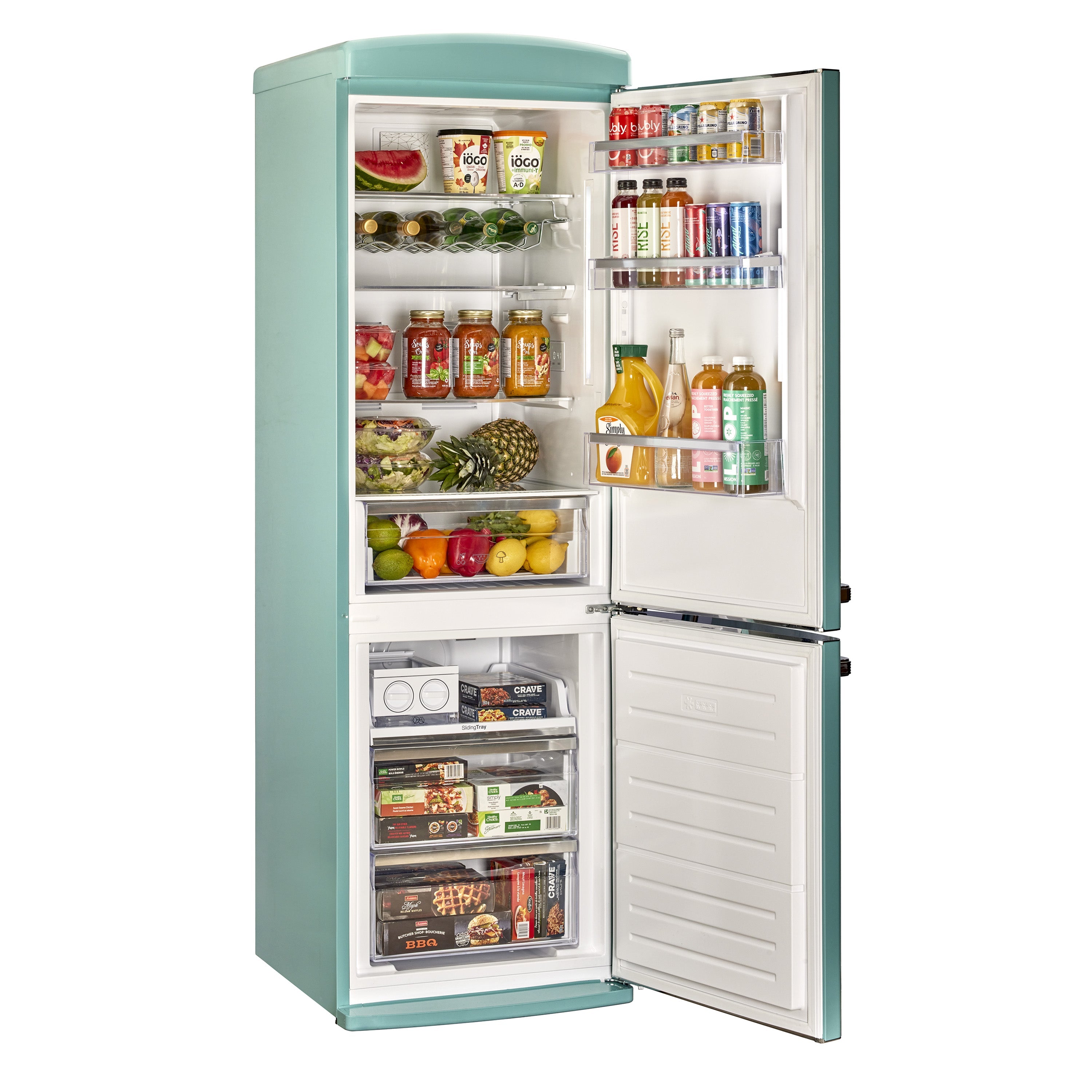UGP-340L T AC - Réfrigérateur à congélateur inférieur Classic Retro 12 pi³ en Turquoise brume océan