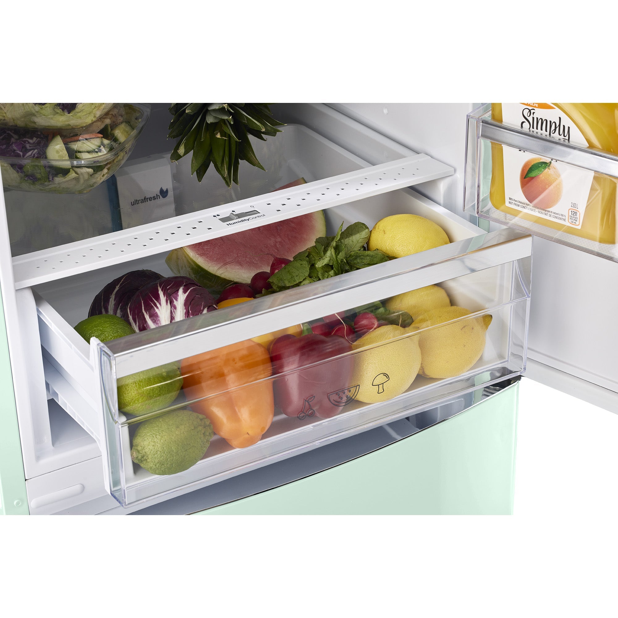UGP-340L LG AC - Réfrigérateur à congélateur inférieur Classic Retro 12 pi³ – Vert menthe d’été
