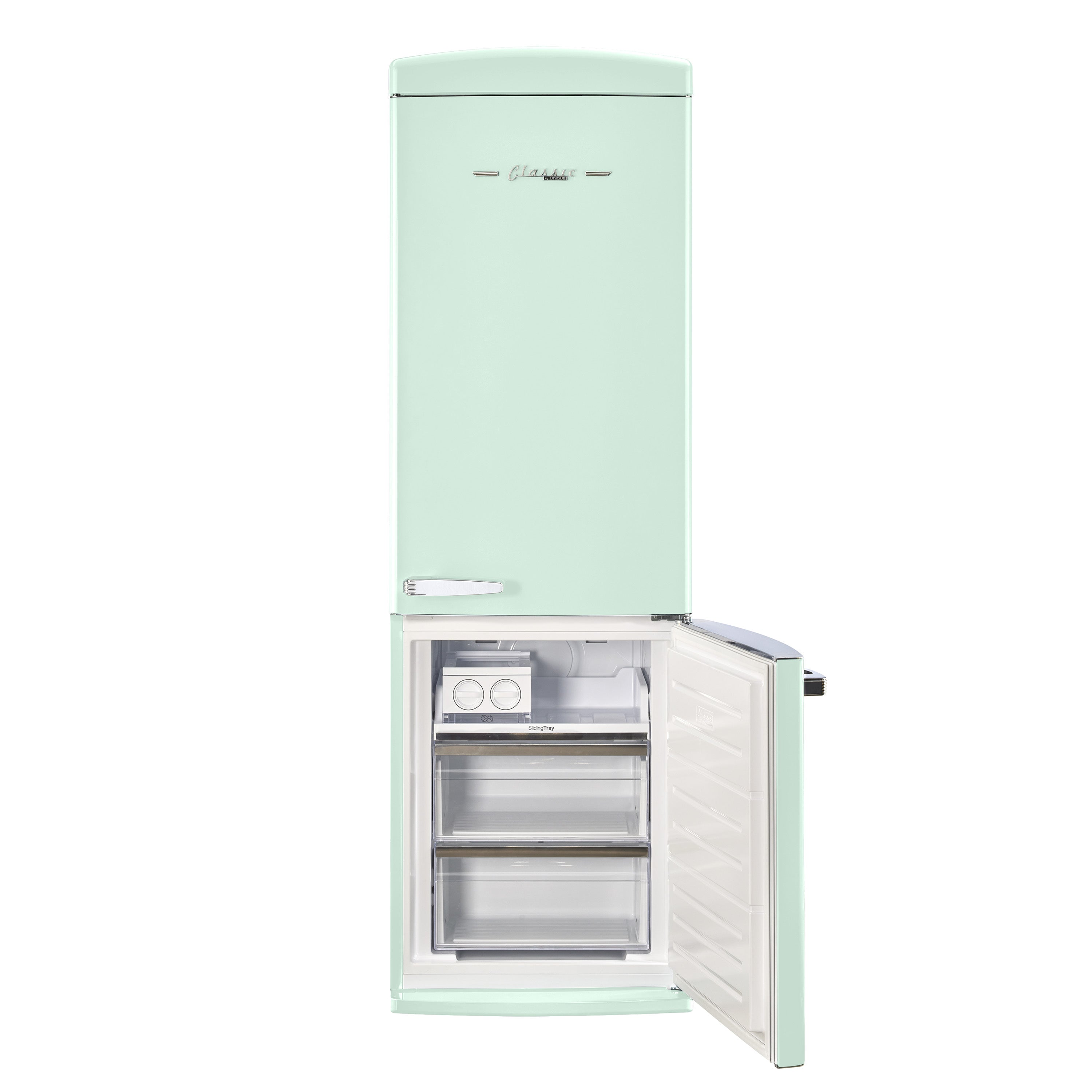 UGP-340L LG AC - Réfrigérateur à congélateur inférieur Classic Retro 12 pi³ – Vert menthe d’été