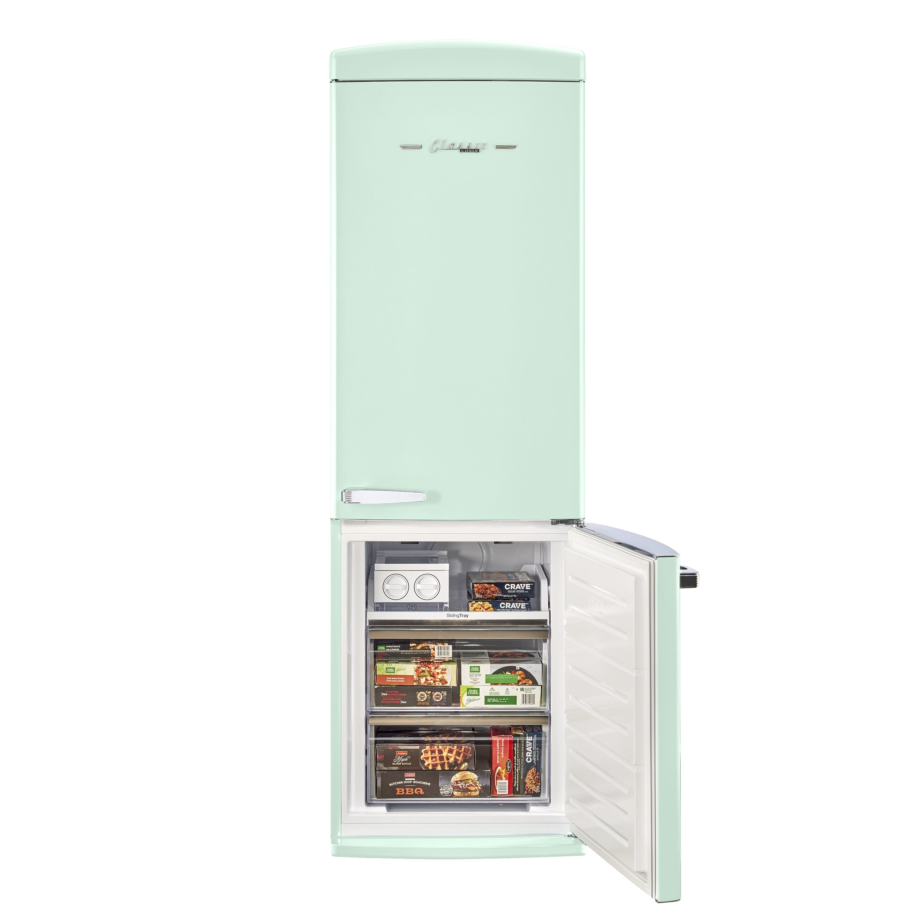 UGP-340L LG AC - Réfrigérateur à congélateur inférieur Classic Retro 12 pi³ – Vert menthe d’été