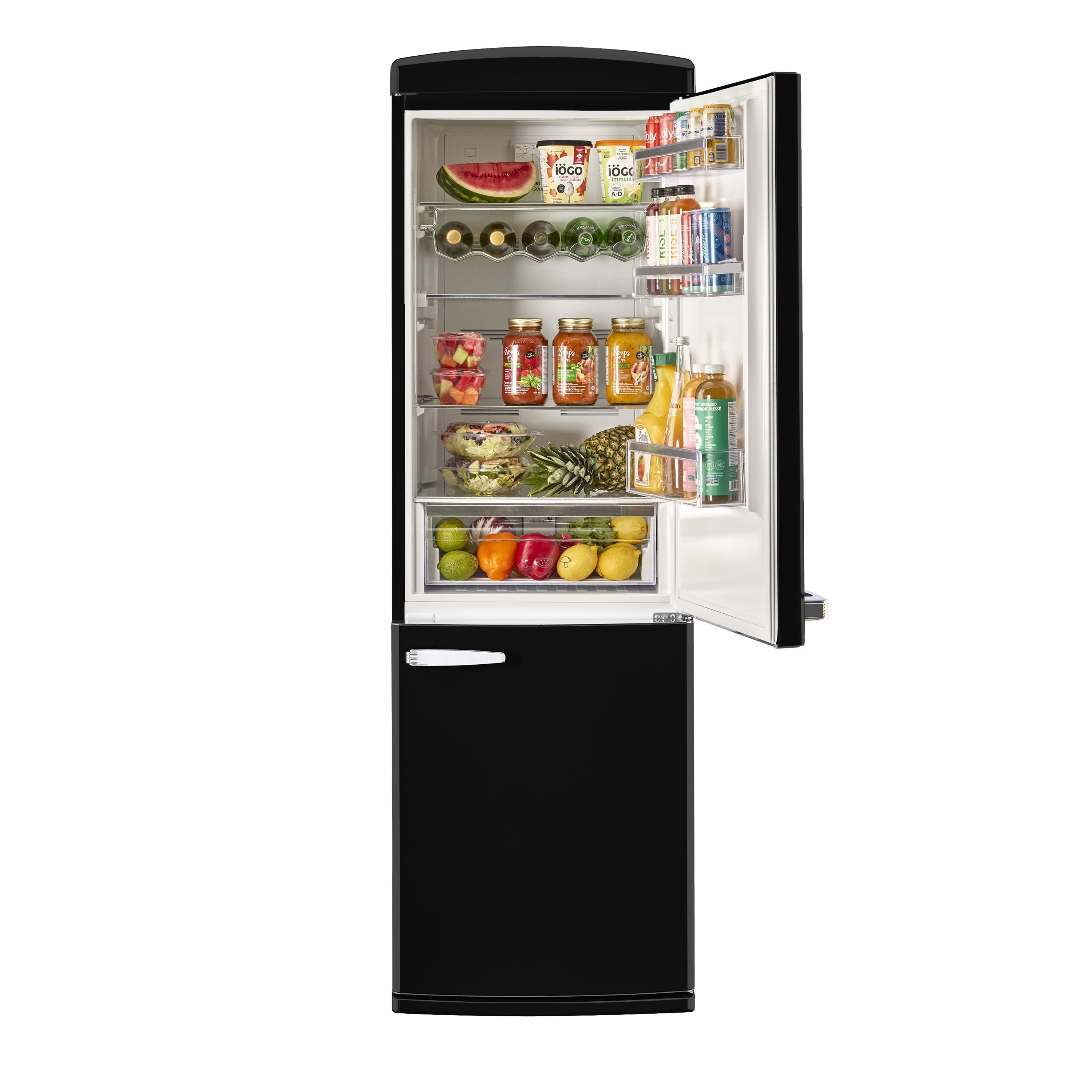 UGP-340L B AC - Réfrigérateur Classic Retro 12 pi3 à congélateur inférieur en Noir Minuit