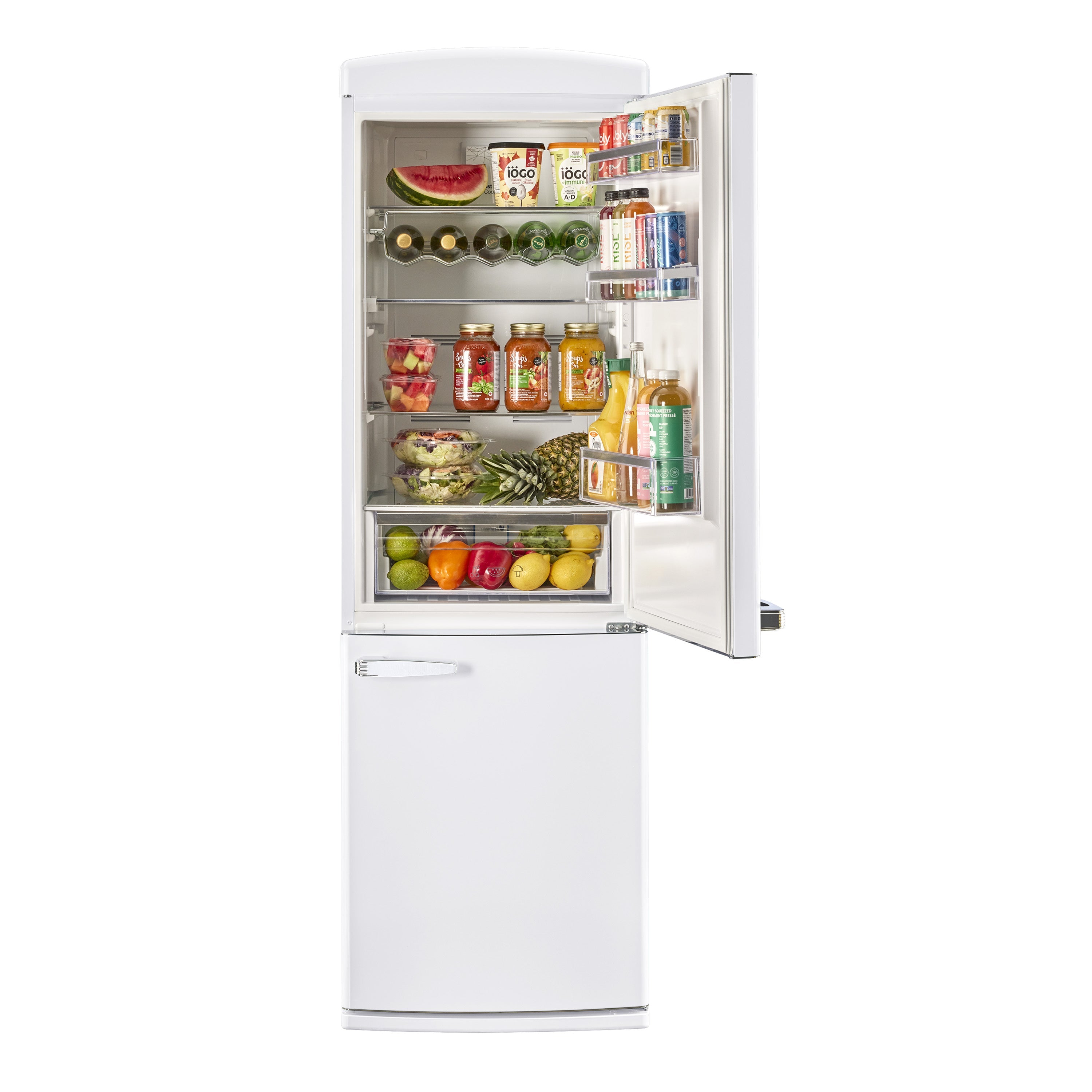 UGP-340L W AC - Réfrigérateur Classic Retro 12 pi³ à congélateur inférieur en Blanc chamallow