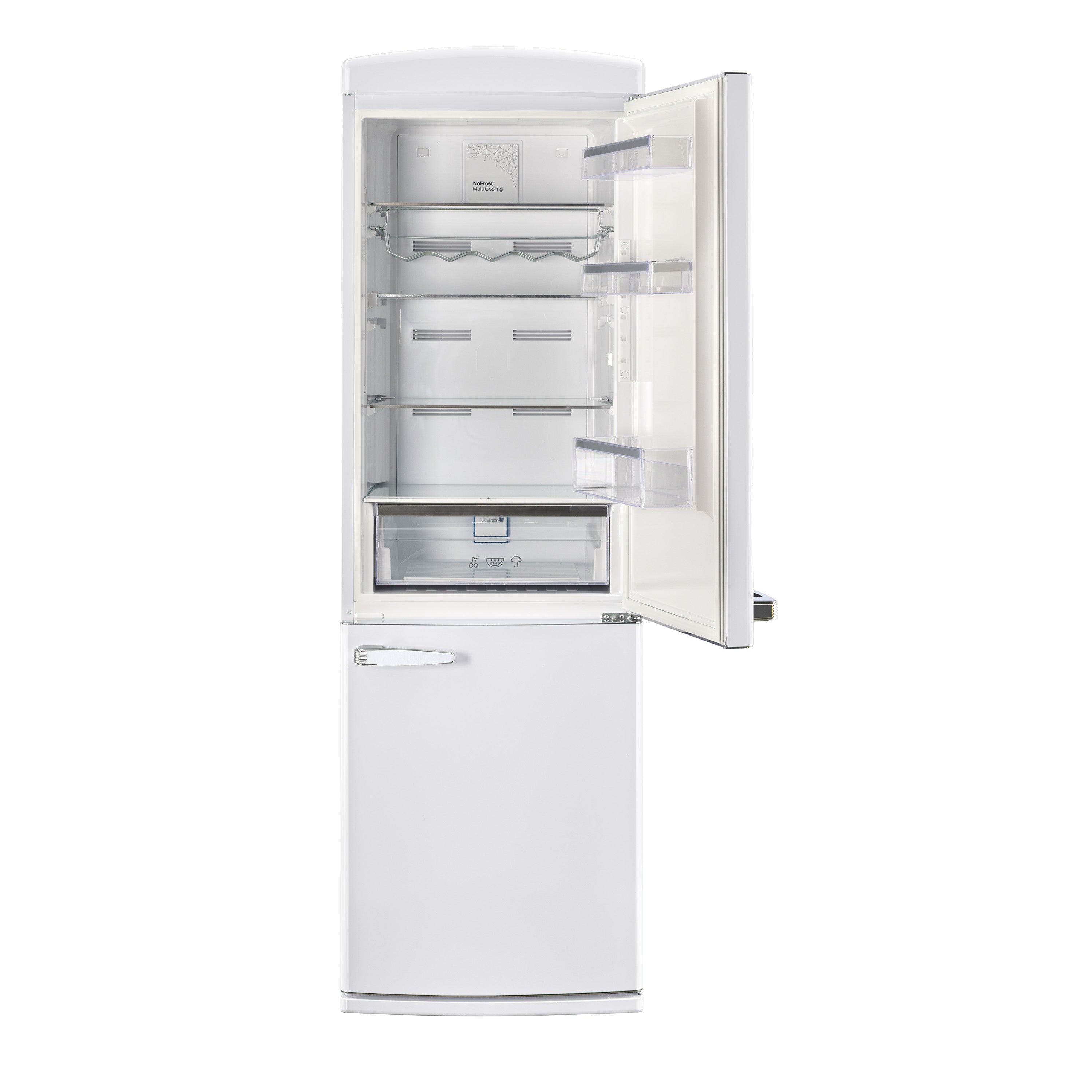 UGP-340L W AC - Réfrigérateur Classic Retro 12 pi³ à congélateur inférieur en Blanc chamallow