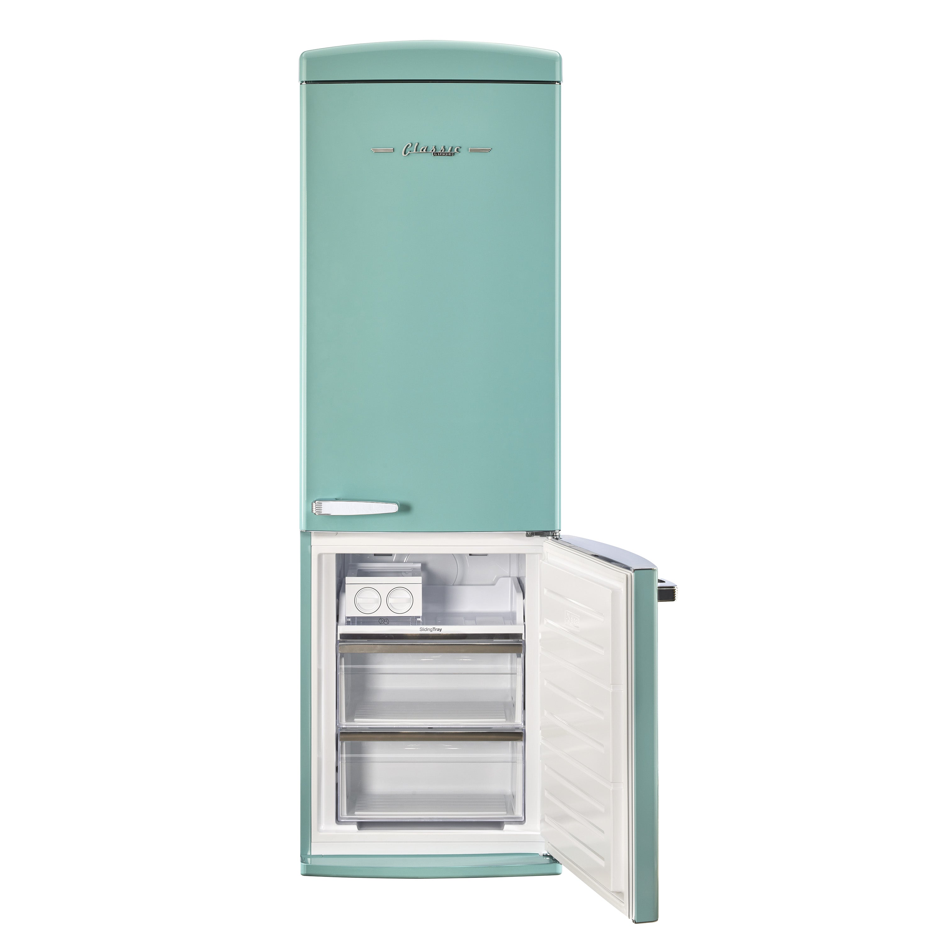UGP-340L T AC - Réfrigérateur à congélateur inférieur Classic Retro 12 pi³ en Turquoise brume océan