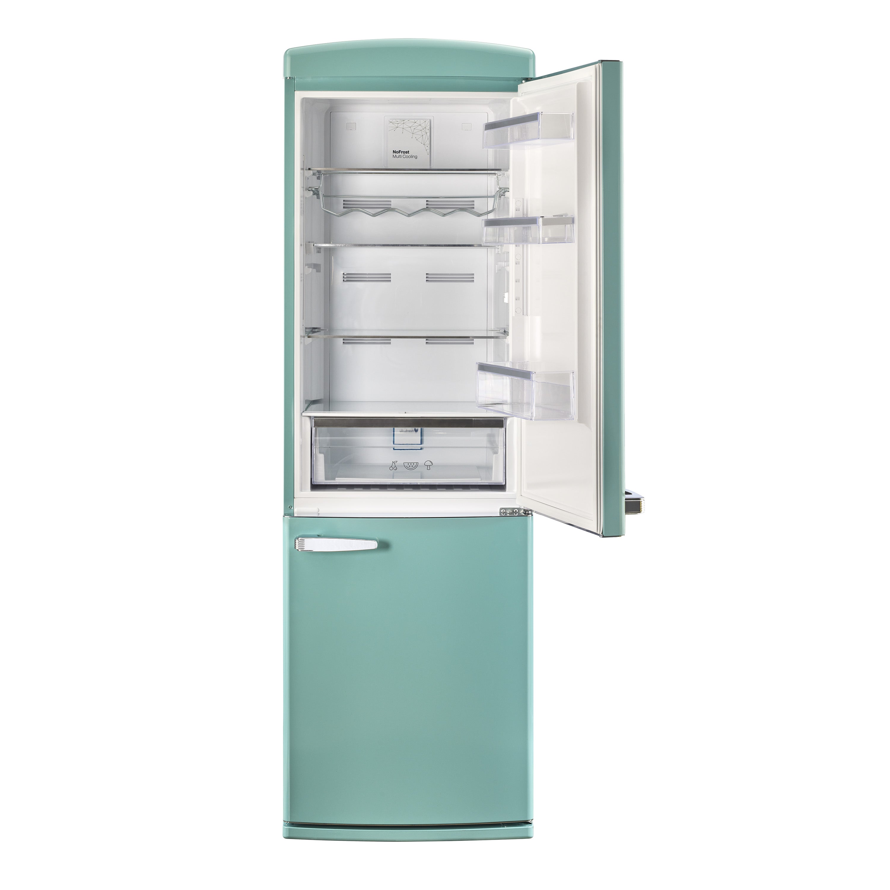 UGP-340L T AC - Réfrigérateur à congélateur inférieur Classic Retro 12 pi³ en Turquoise brume océan