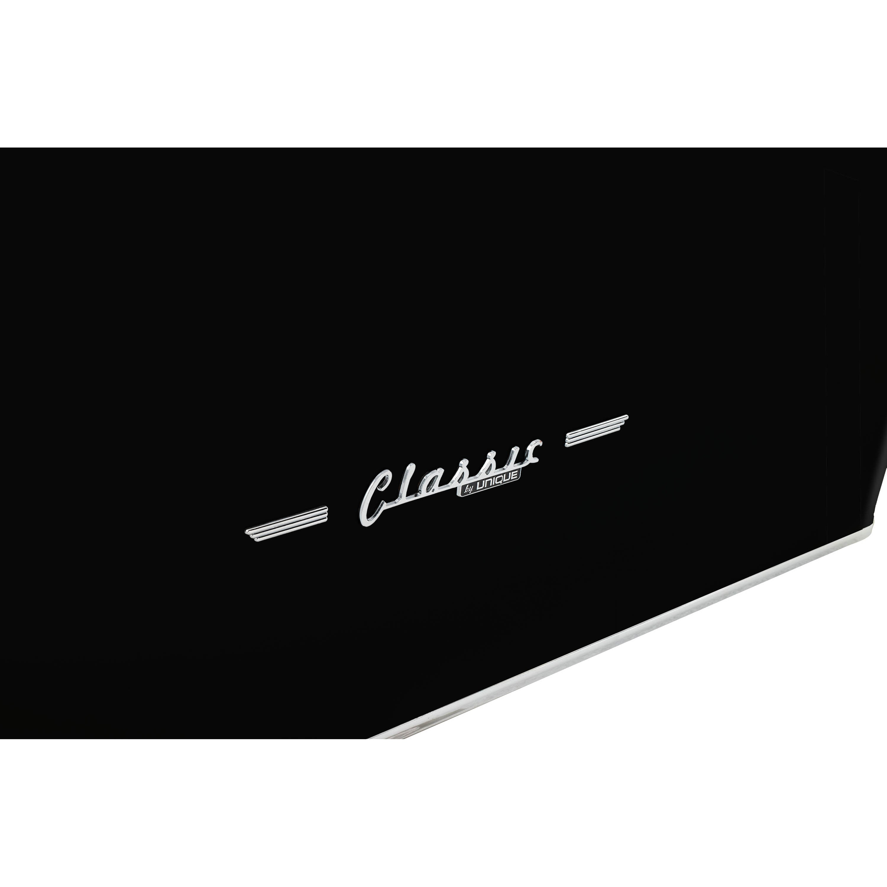 UGP-595L B AC - Réfrigérateur à portes françaises Classic Retro 36 po, 21,4 pi³, sans givre, modèle UGP‑595L B AC, noir minuit