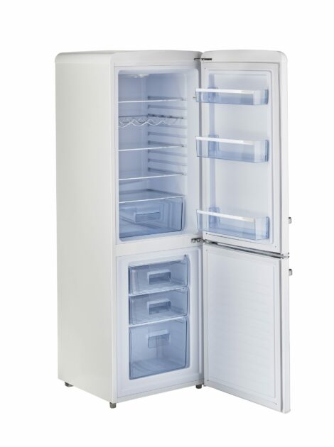 UGP-215L W AC - Réfrigérateur rétro à congélateur inférieur Classic Retro 21,6 po 7 pi³ en Blanc guimauve