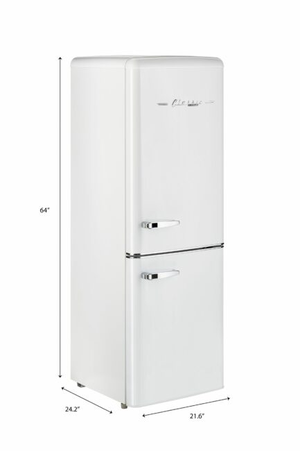 UGP-215L W AC - Réfrigérateur rétro à congélateur inférieur Classic Retro 21,6 po 7 pi³ en Blanc guimauve