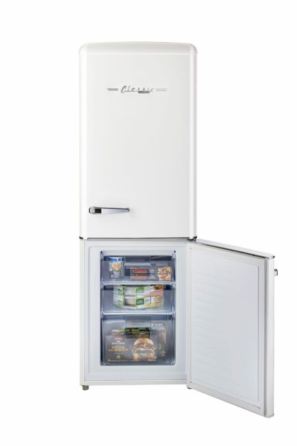 UGP-215L W AC - Réfrigérateur rétro à congélateur inférieur Classic Retro 21,6 po 7 pi³ en Blanc guimauve