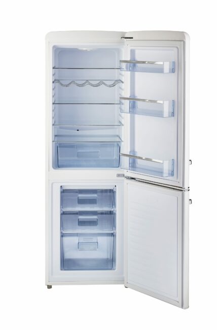 UGP-215L W AC - Réfrigérateur rétro à congélateur inférieur Classic Retro 21,6 po 7 pi³ en Blanc guimauve