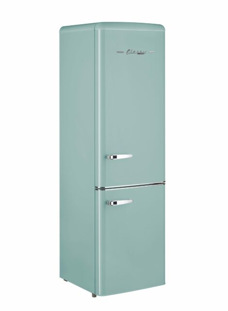 UGP-275L T AC - Réfrigérateur à glacière inférieure Classic Retro 21,6 po 8,7 pi³ — Turquoise océan